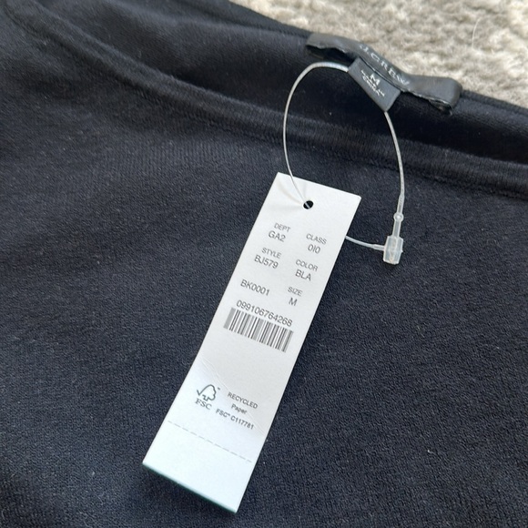 J Crew NWT Form knit one shoulder elbow sleeve top - Picture 7 of 9